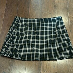Plaid Black and White Women's Skirt- 12